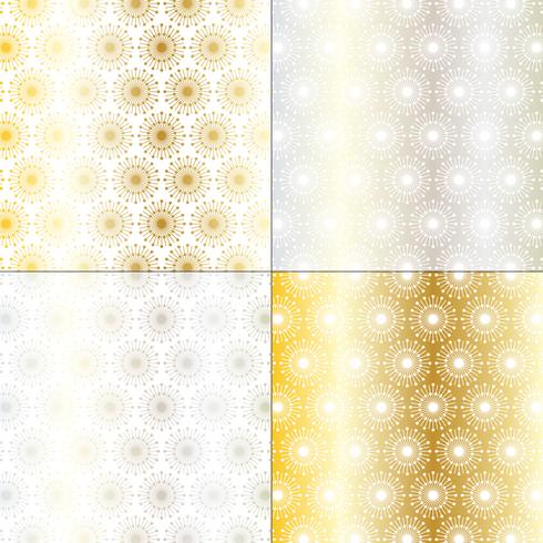 Motifs Starburst mod argent et or vecteur