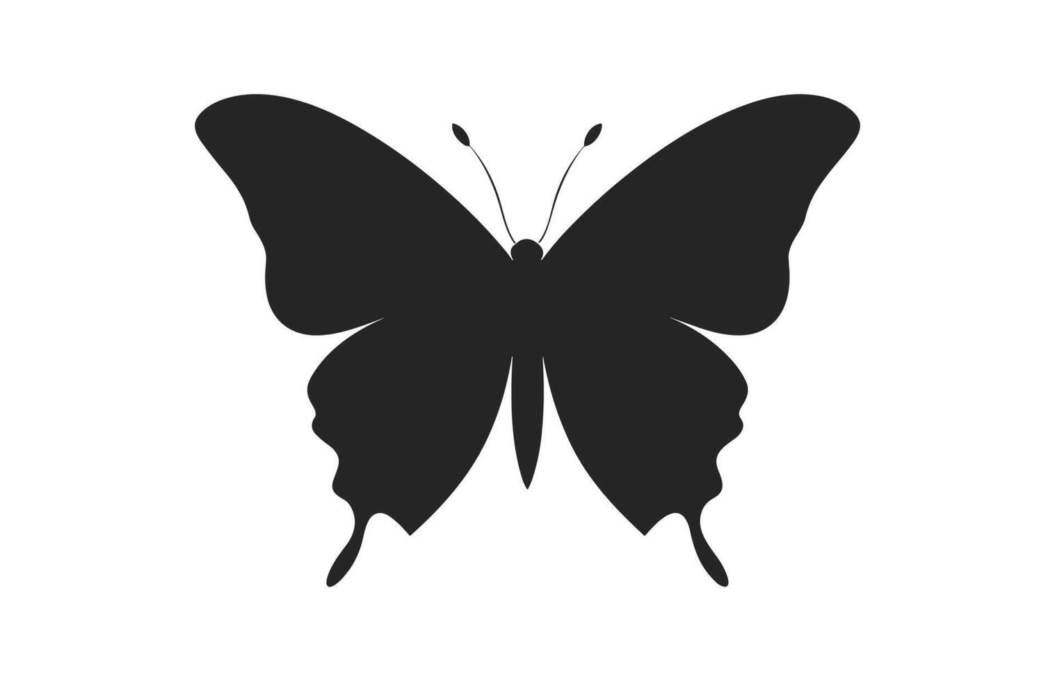 une magnifique papillon silhouette gratuit, une monarque papillon vecteur