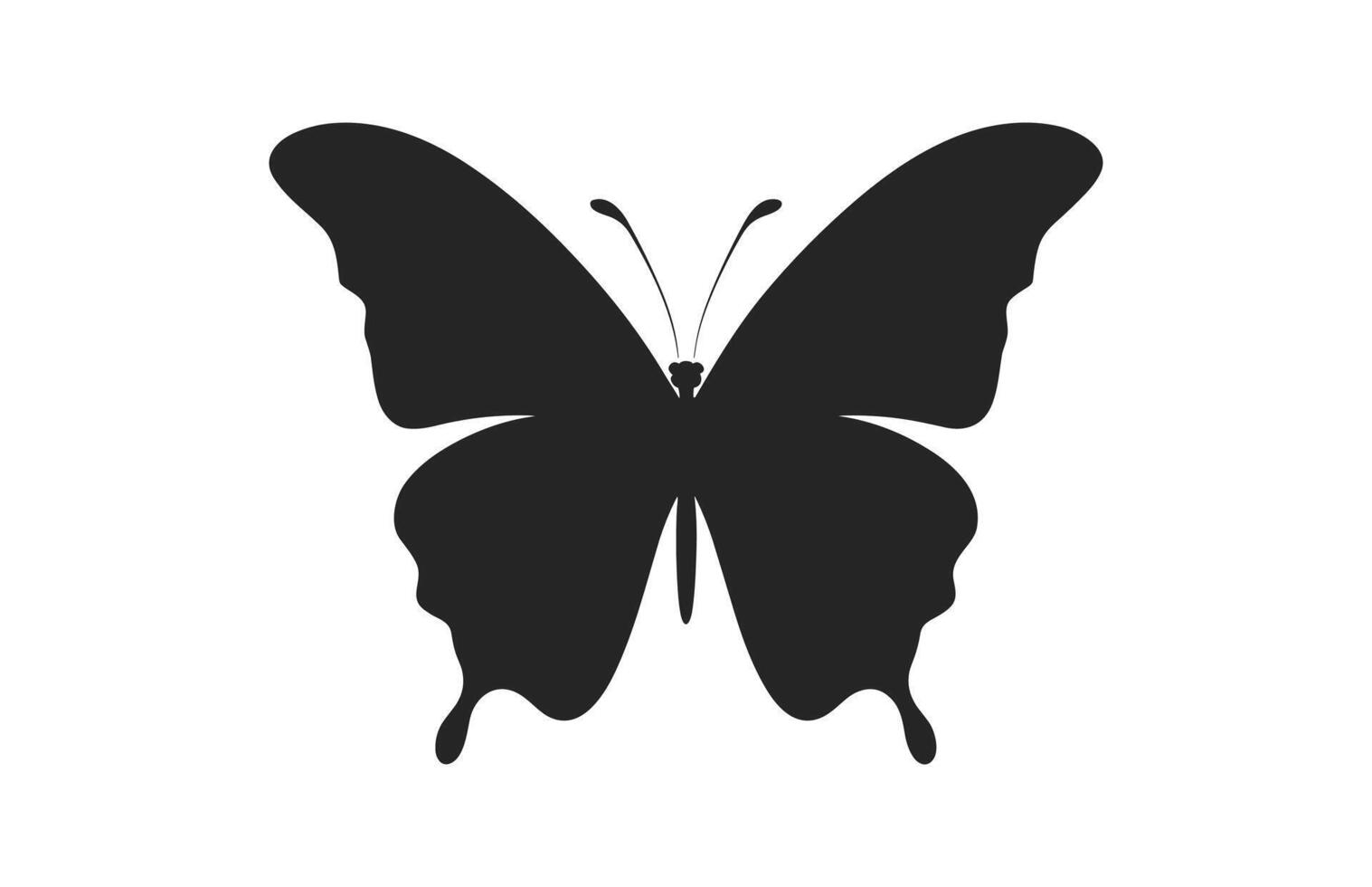 une magnifique papillon silhouette gratuit, une monarque papillon vecteur