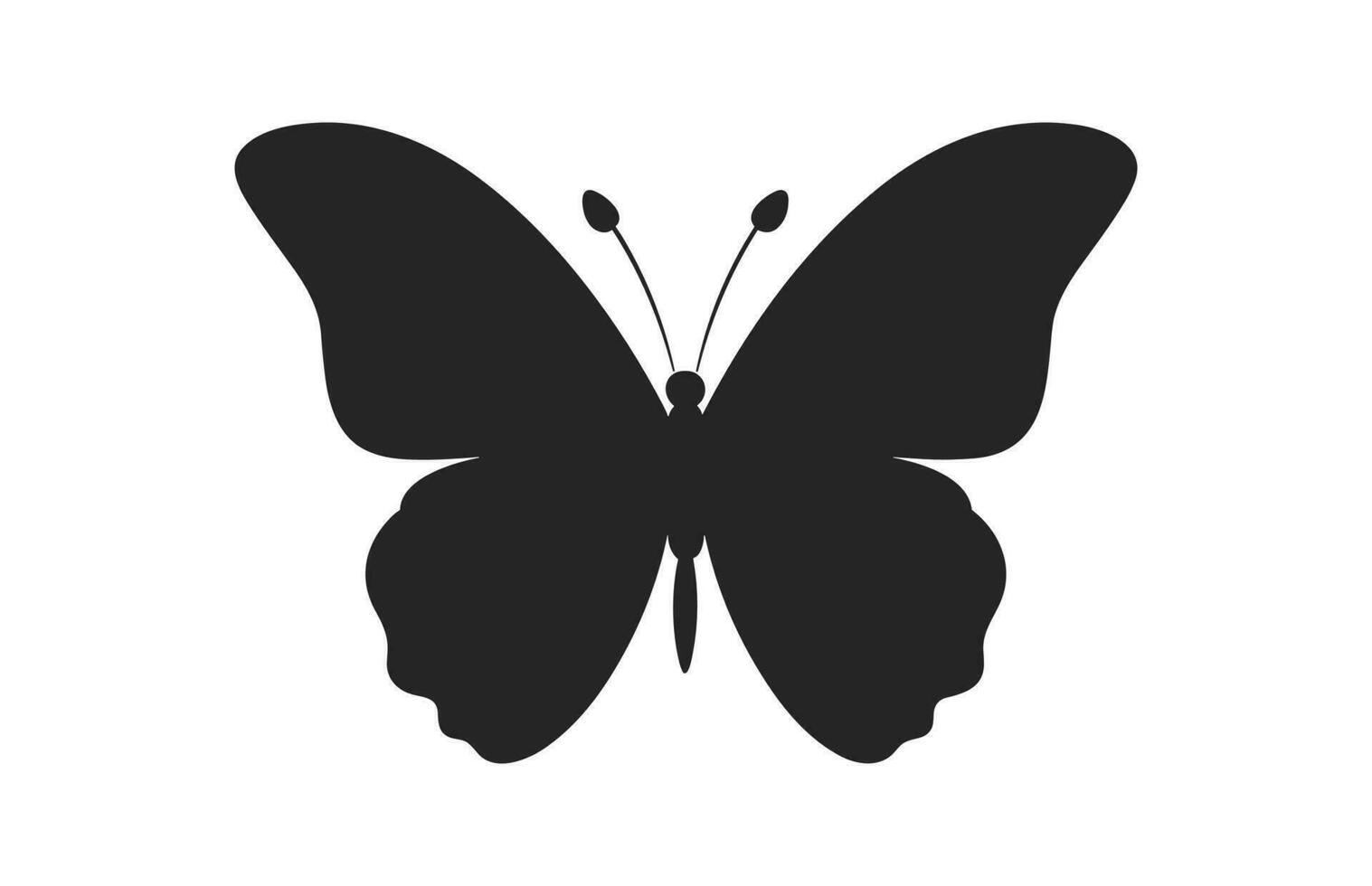 une magnifique papillon silhouette gratuit, une monarque papillon vecteur