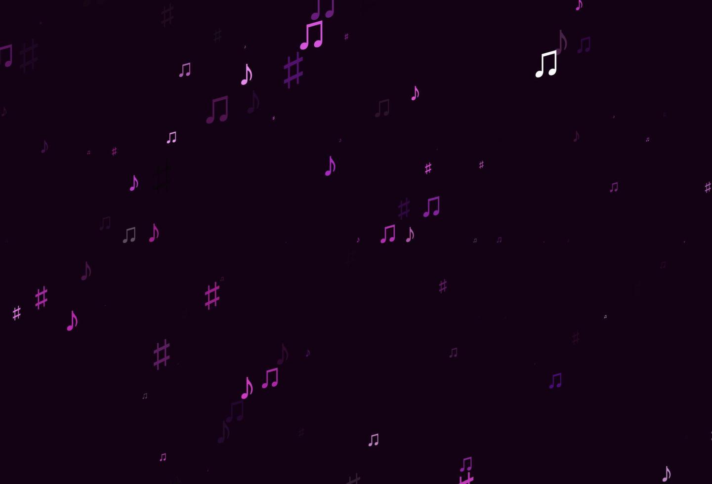motif vectoriel rose clair et bleu avec des éléments de musique.