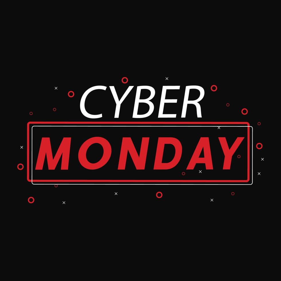 cyber lundi, vecteur gratuit d'impression de t-shirt typographie cyber lundi