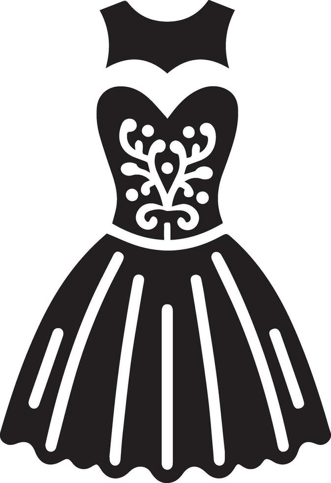 femelle robe vecteur art illustration noir Couleur silhouette 4