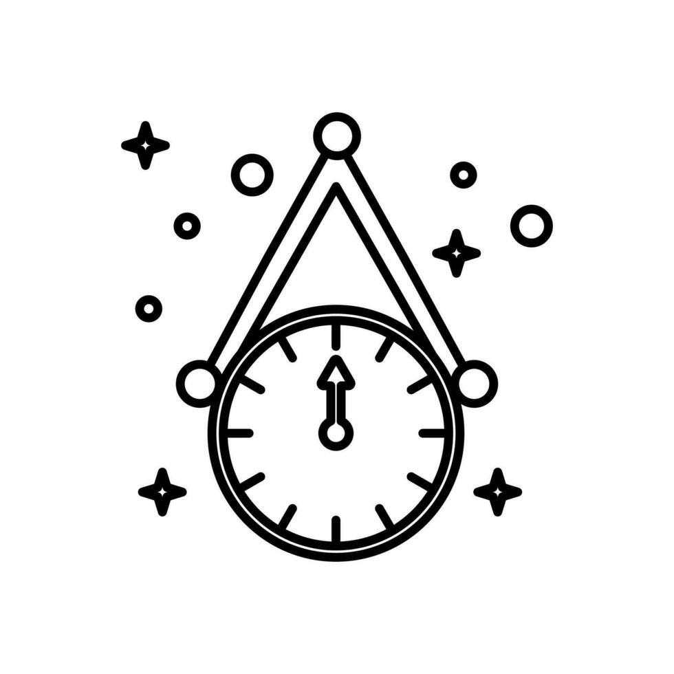 l'horloge icône, content Nouveau an. isolé sur blanc arrière-plan, modifiable. logo vecteur illustration