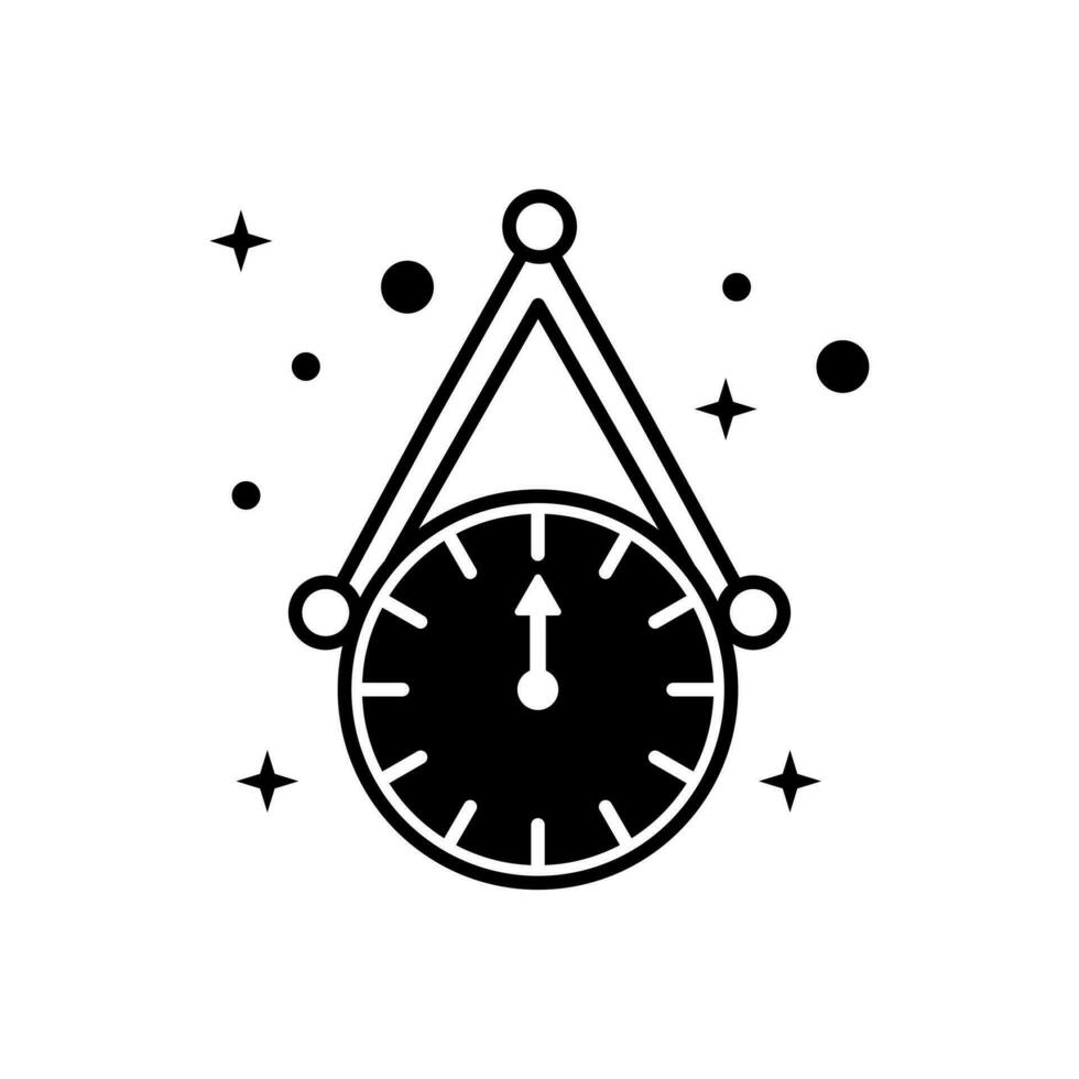 l'horloge icône, content Nouveau an. isolé sur blanc arrière-plan, modifiable. logo vecteur illustration