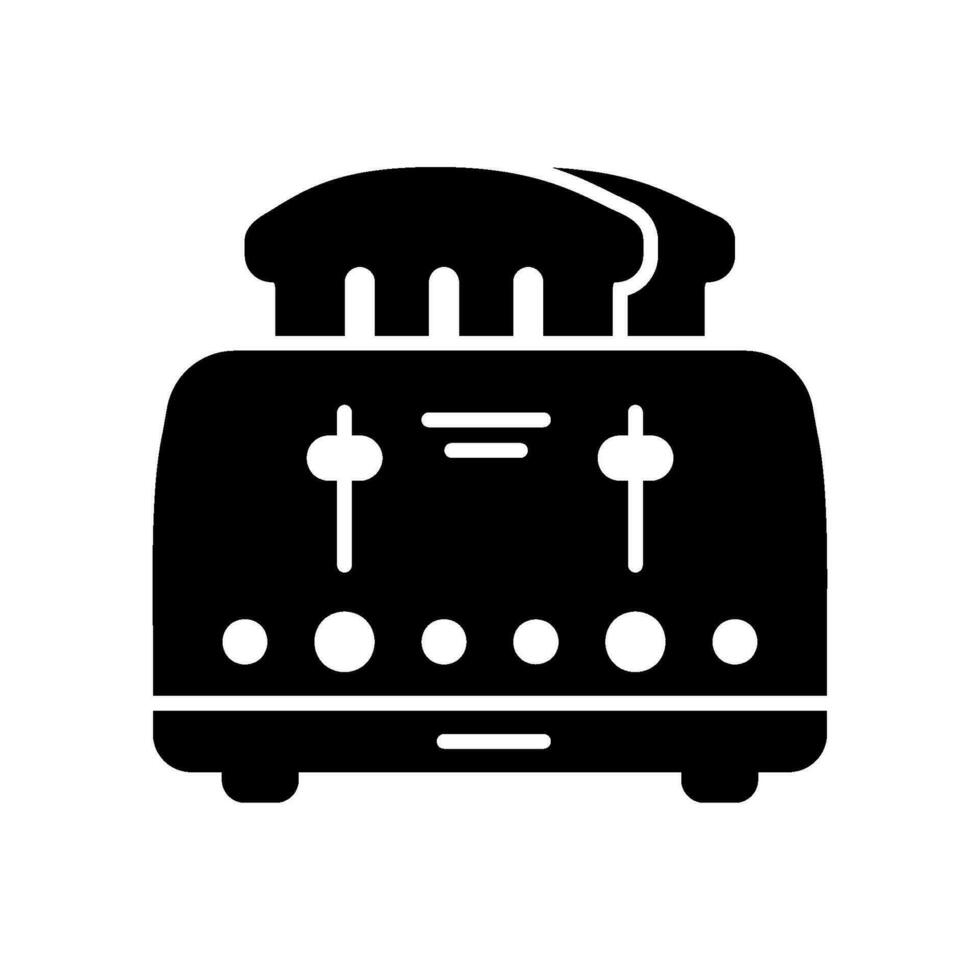 icône de un électrique grille-pain pour fabrication croustillant pain vecteur
