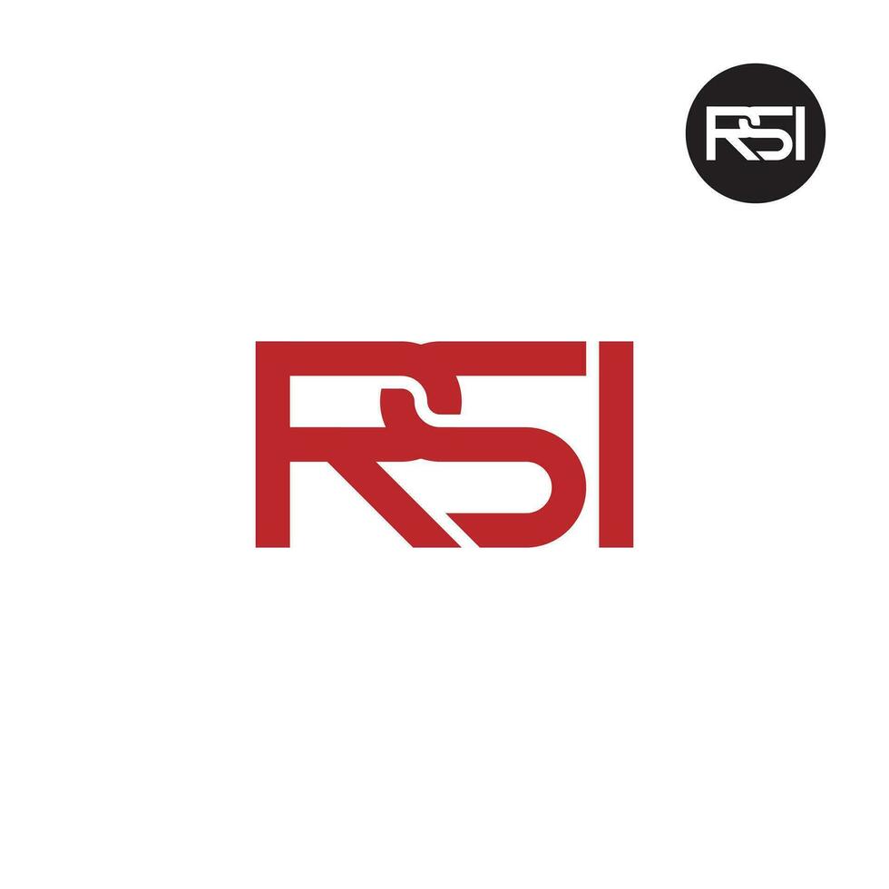 lettre rsi monogramme logo conception vecteur