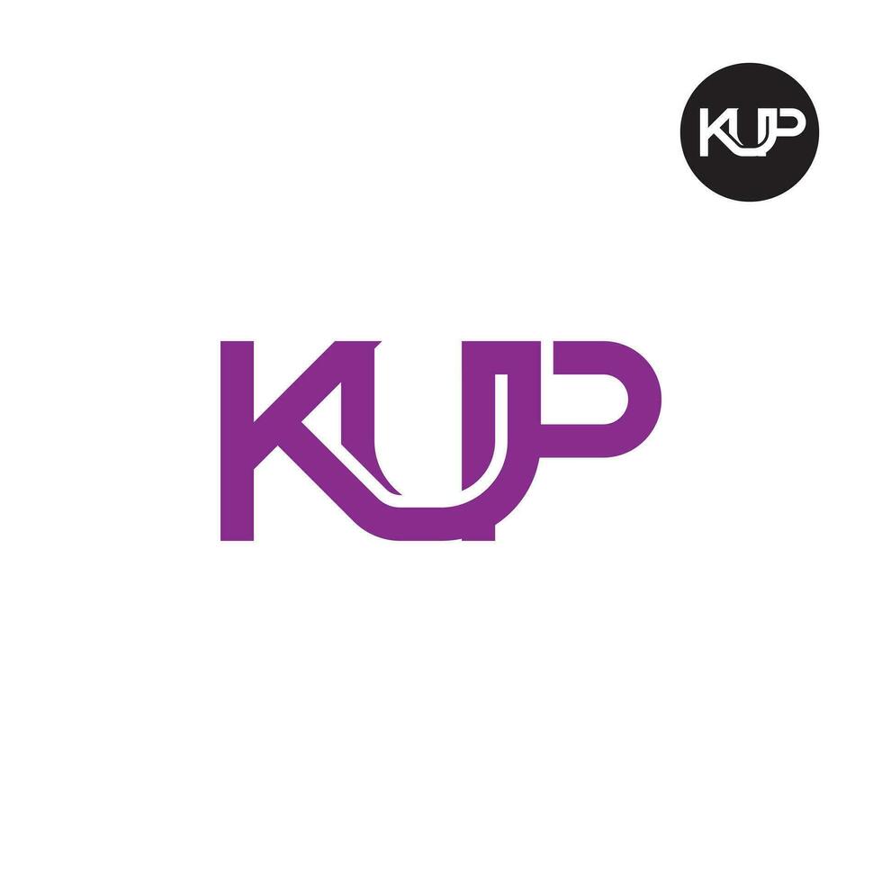 lettre kup monogramme logo conception vecteur