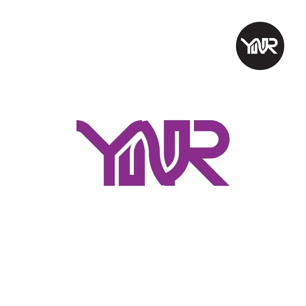 lettre ynr monogramme logo conception vecteur