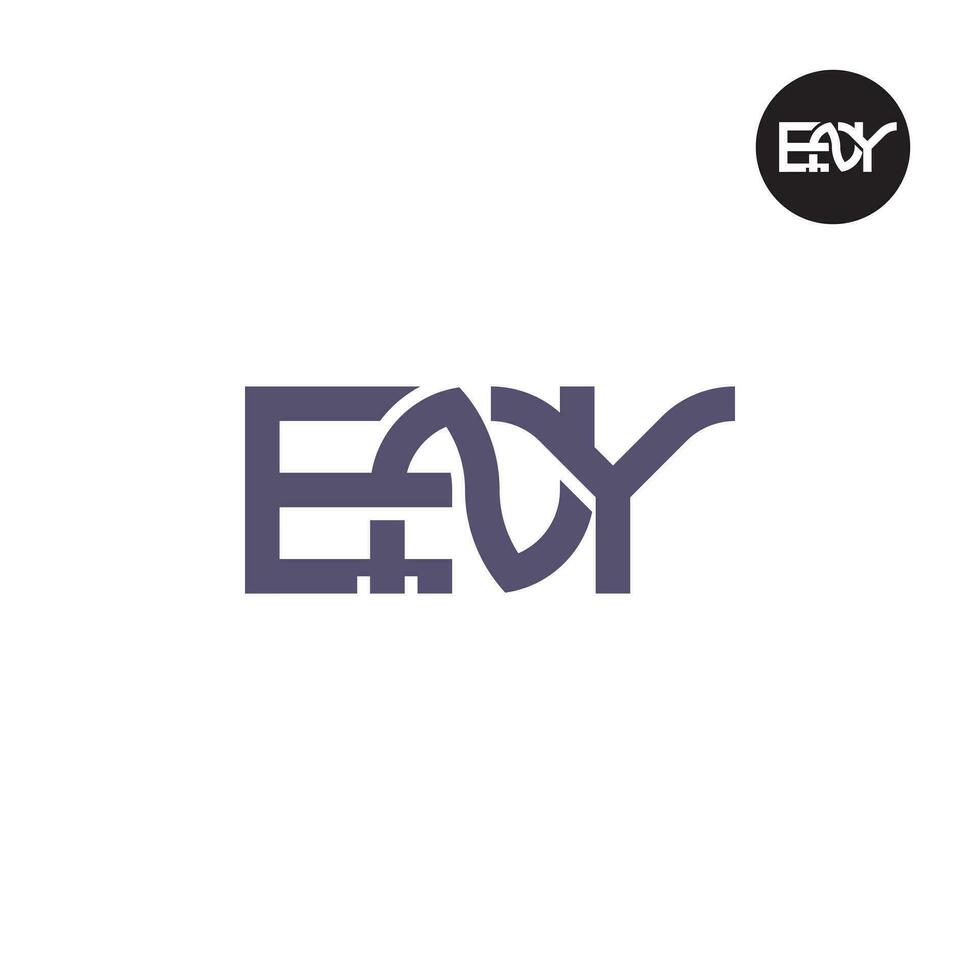 lettre eny monogramme logo conception vecteur