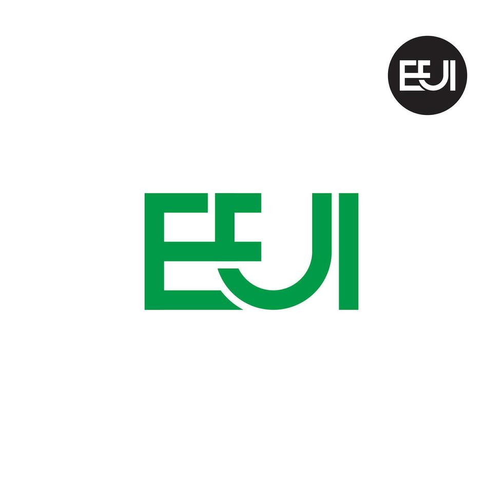 lettre eui monogramme logo conception vecteur