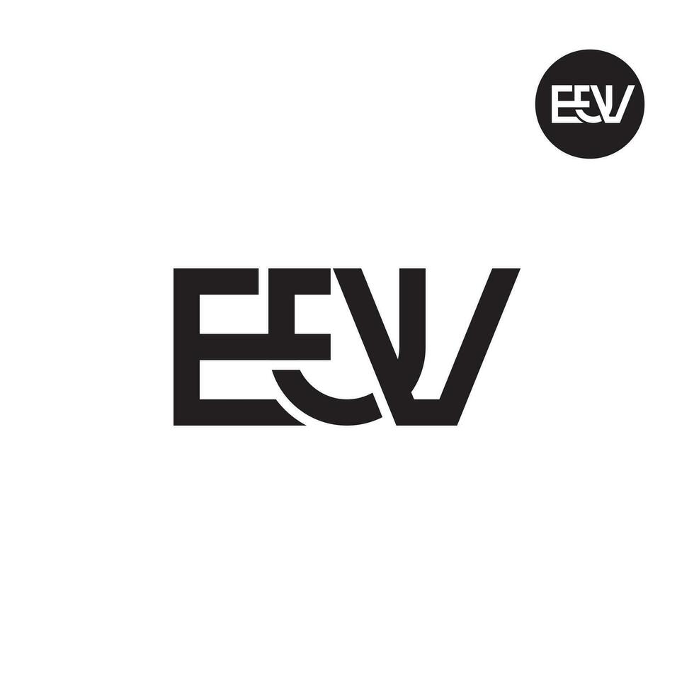 lettre euv monogramme logo conception vecteur