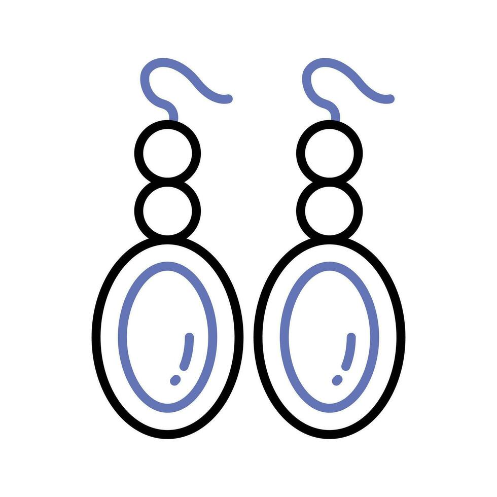 des boucles d'oreilles vecteur conception isolé sur blanc Contexte