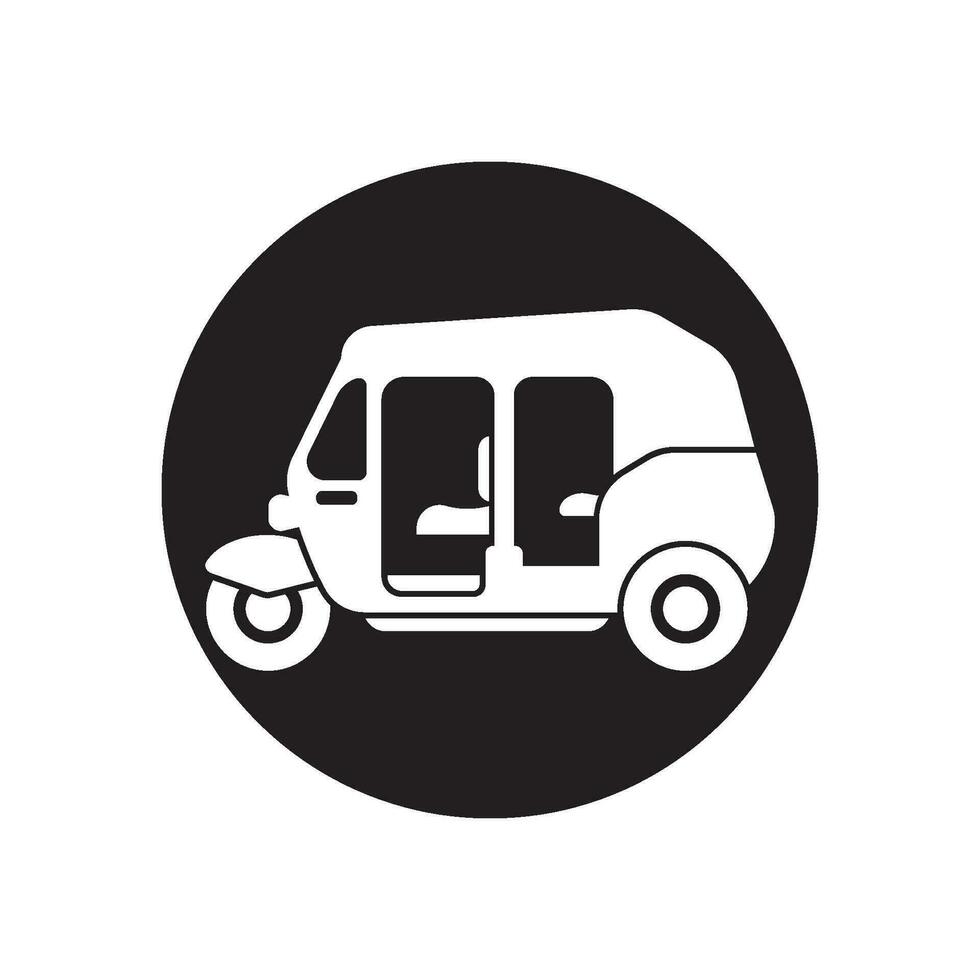 moto pousse-pousse icône logo vecteur illustration conception