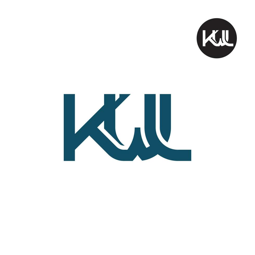 lettre kwl monogramme logo conception vecteur