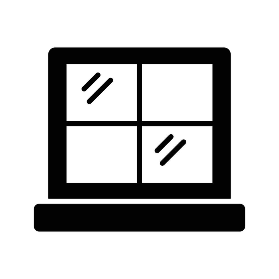 verre fenêtre avec différent blocs, icône de fenêtre dans moderne style vecteur