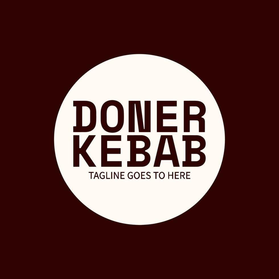 logo shawarma pour les restaurants et les marchés. modèle de logo doner kebab. vecteur