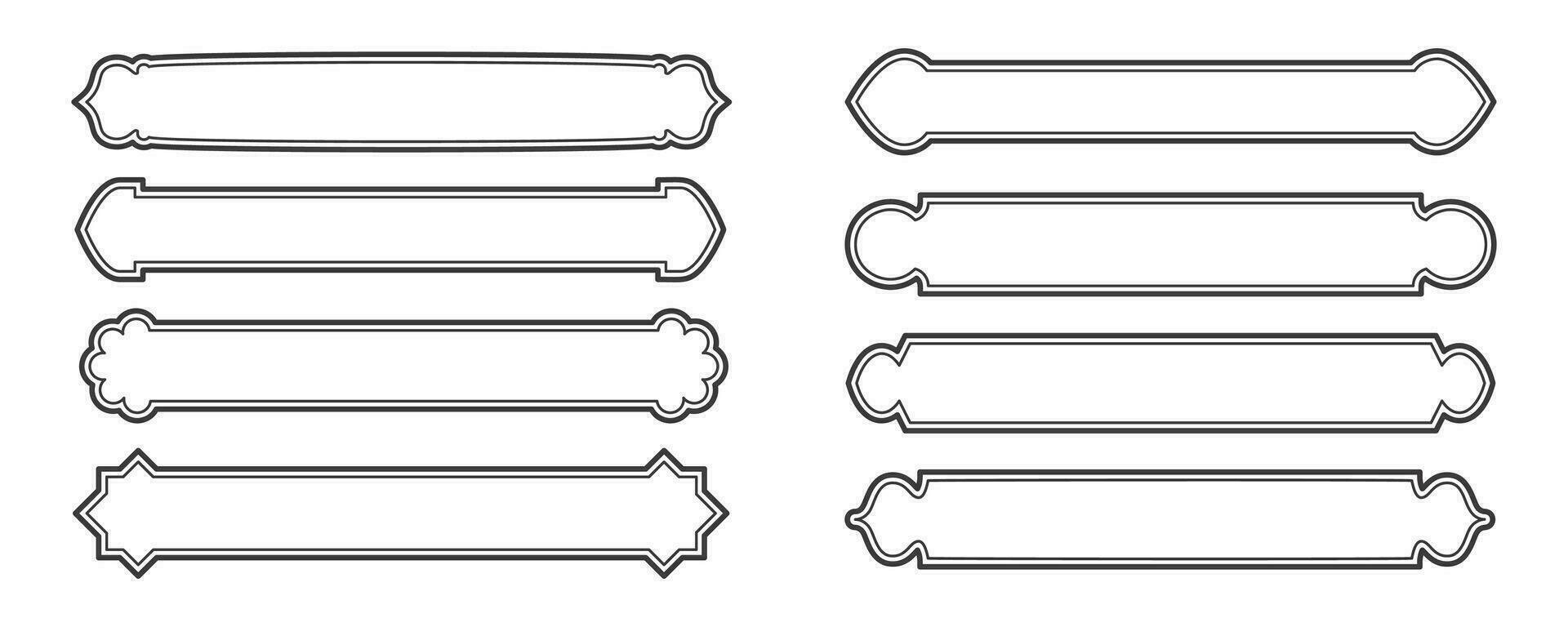 islamique Ramadan Cadre. arabe vecteur conception avec turc ornement. arabesque ruban autocollant pour étiquette bannière et vente prospectus. contour modèle symbole