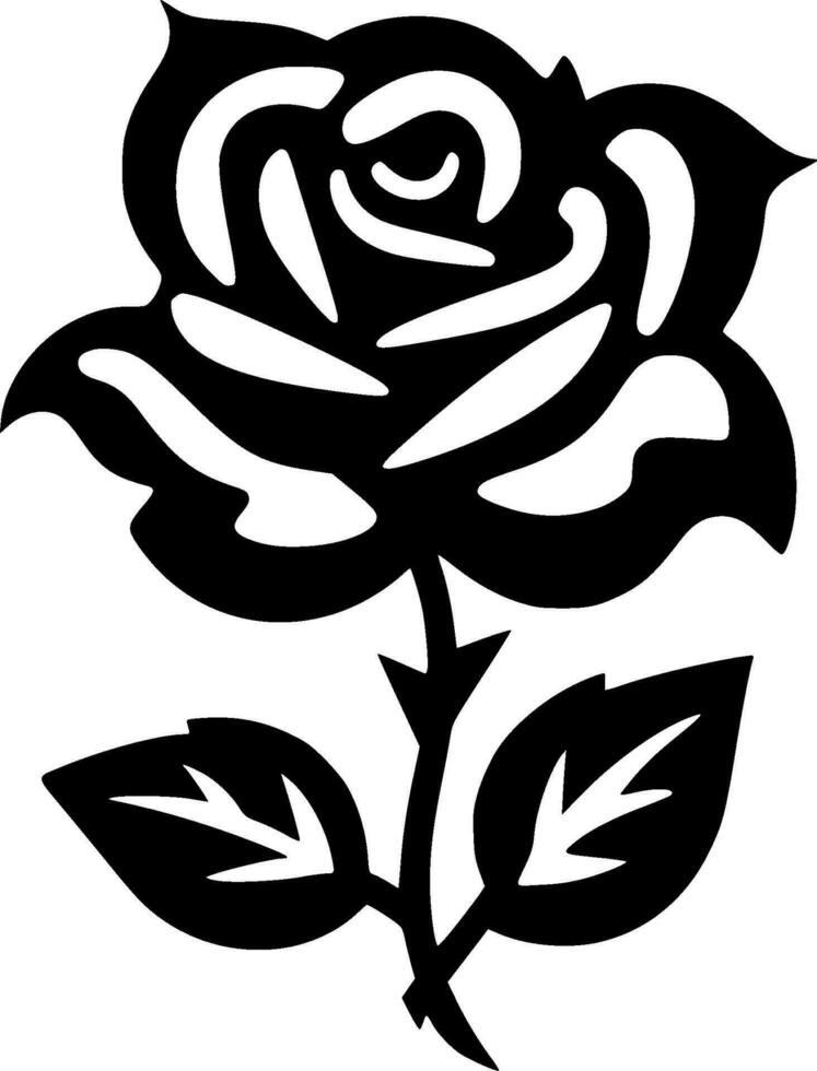 rose, minimaliste et Facile silhouette - vecteur illustration