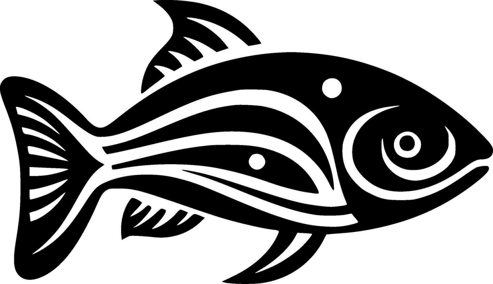 poisson - minimaliste et plat logo - vecteur illustration