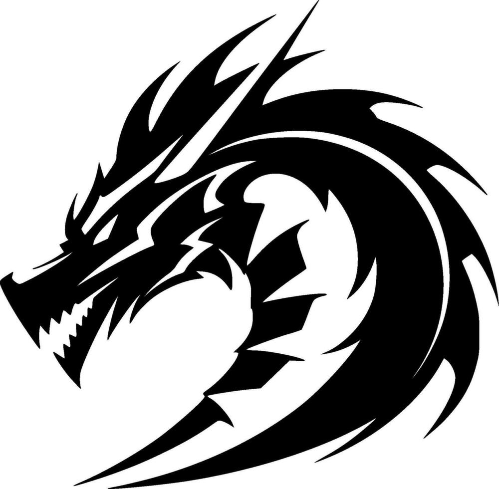 dragon, minimaliste et Facile silhouette - vecteur illustration