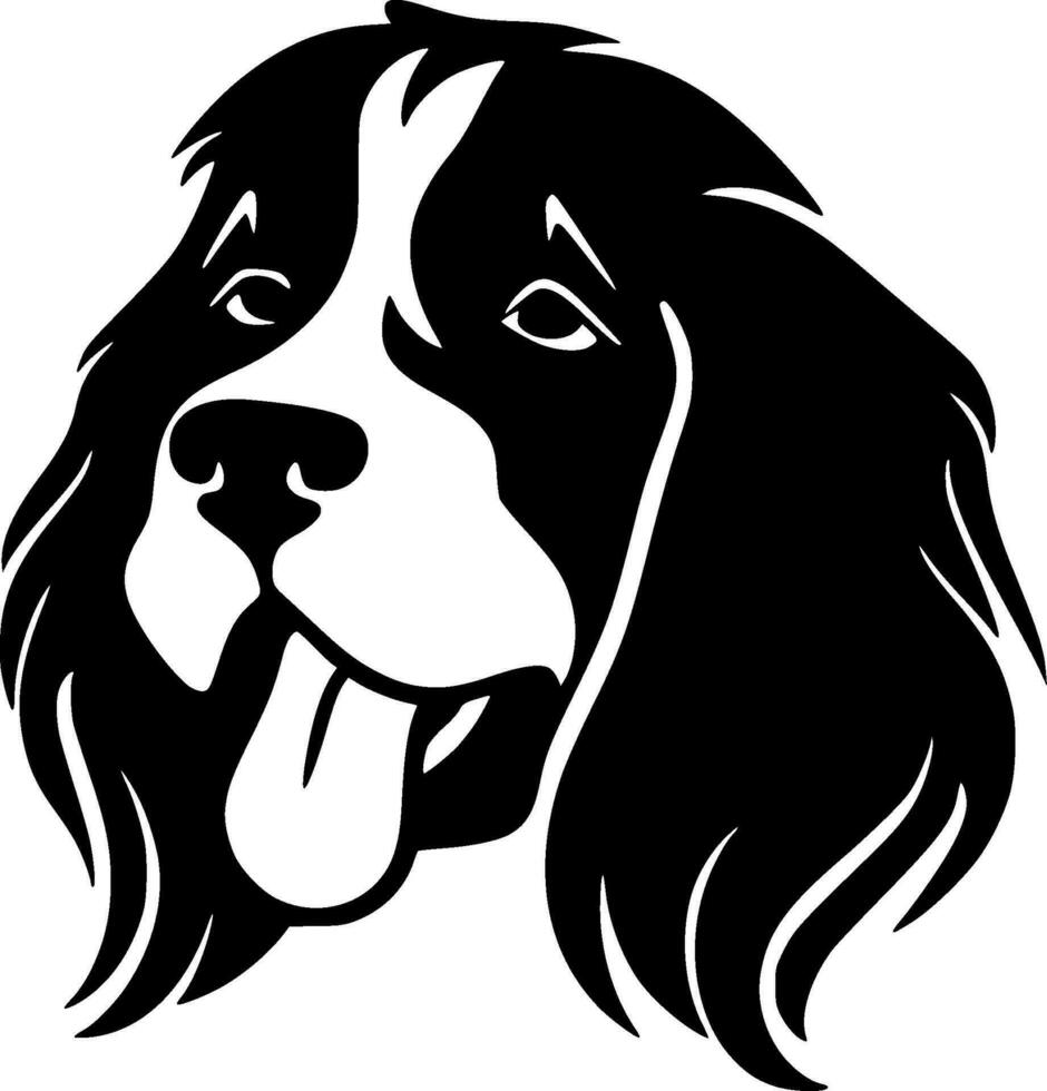 chien - noir et blanc isolé icône - vecteur illustration