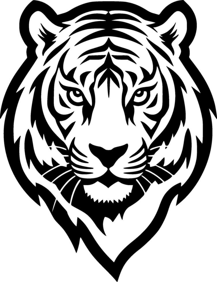 tigre - minimaliste et plat logo - vecteur illustration