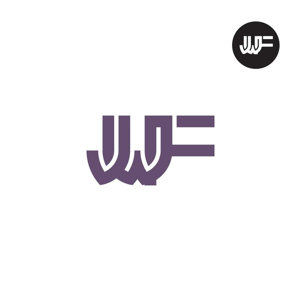 lettre jwf monogramme logo conception vecteur