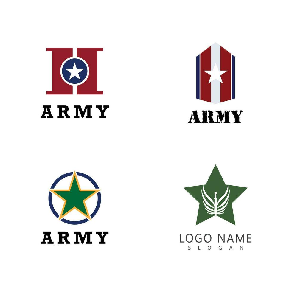 armée logo vecteur militaire modèle symbole conception