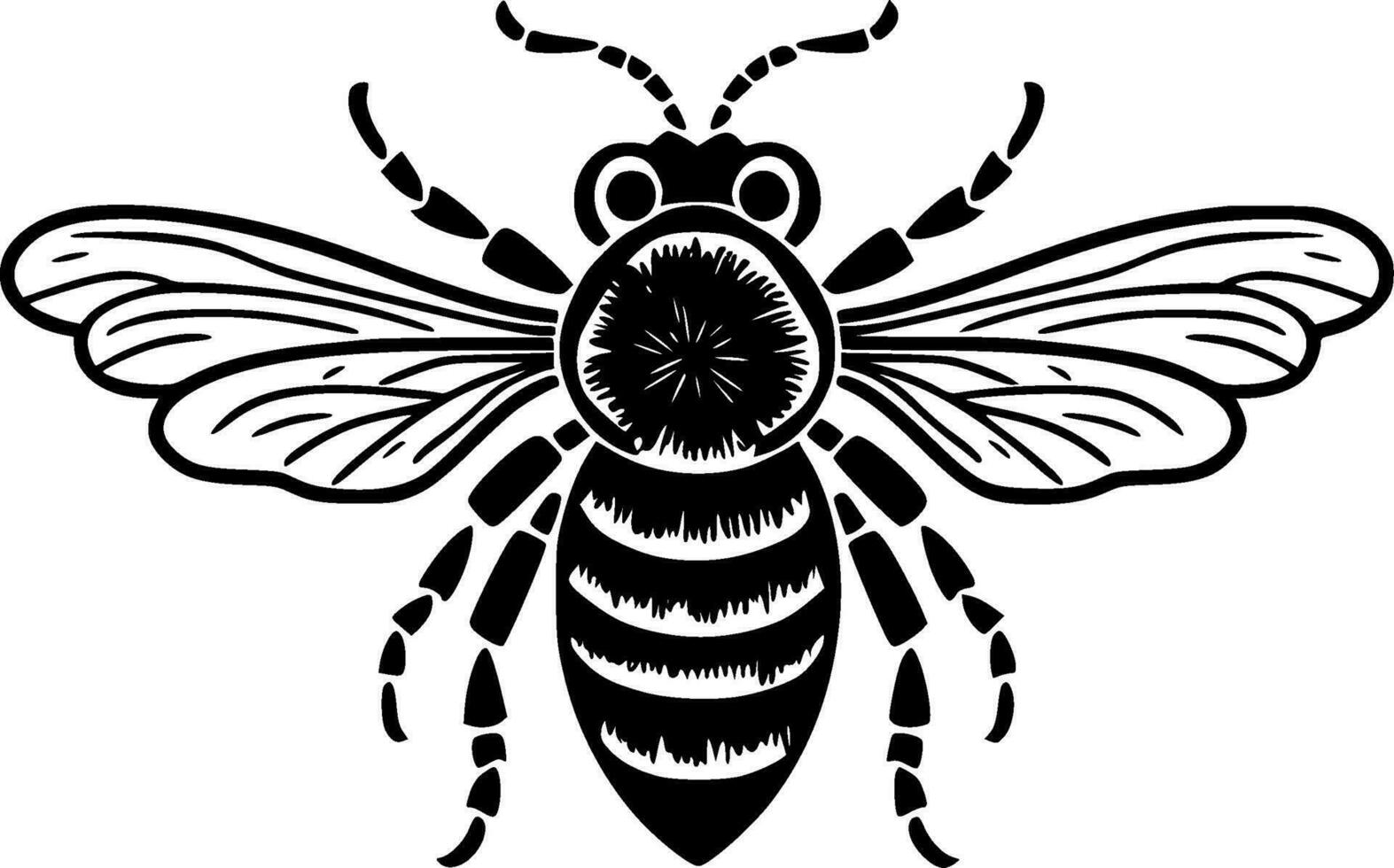 abeille - minimaliste et plat logo - vecteur illustration