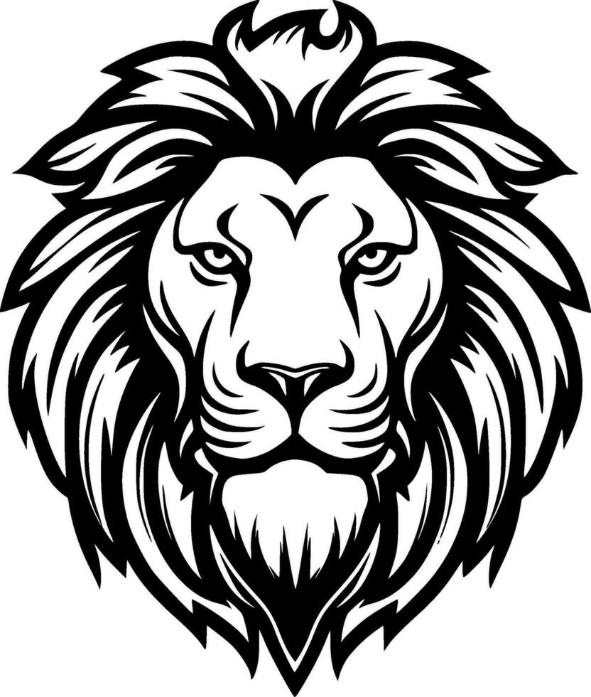 lion, noir et blanc vecteur illustration