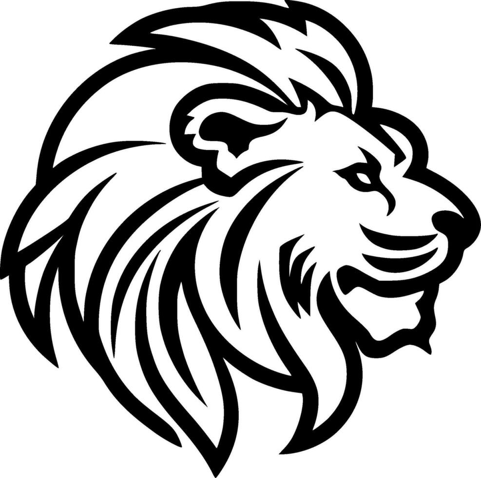 lion, noir et blanc vecteur illustration