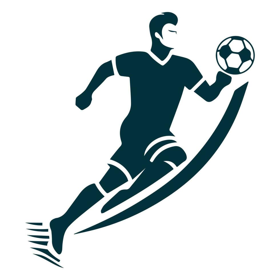 Football joueur logo conception vecteur illustration
