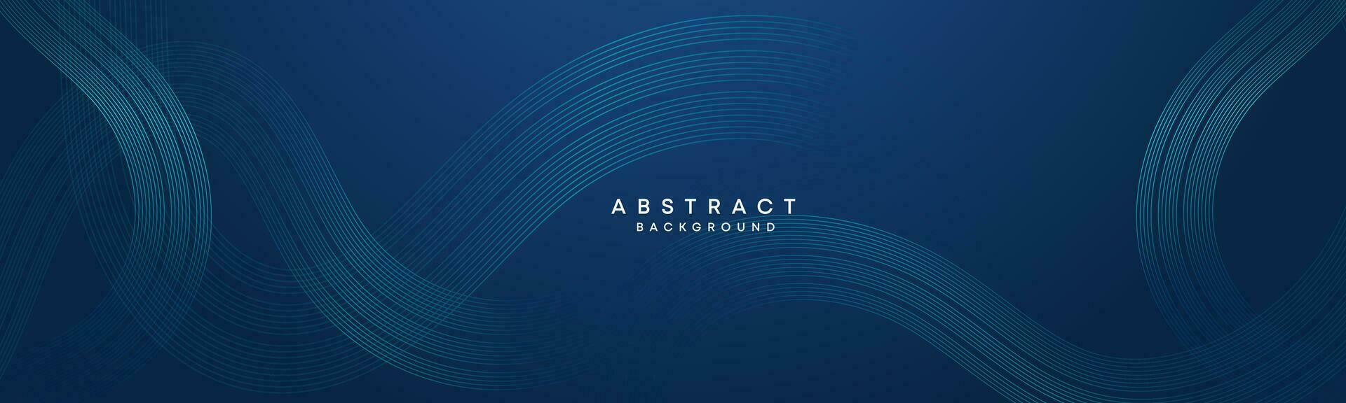 abstrait foncé bleu agitant cercles lignes La technologie Contexte. moderne pente avec embrasé lignes brillant géométrique forme et diagonale, pour brochure, couverture, affiche, bannière, site Internet, entête vecteur