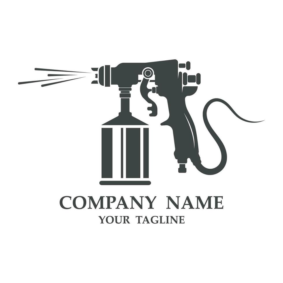 illustration vectorielle d'icône de logo de peinture de pistolet de pulvérisation vecteur