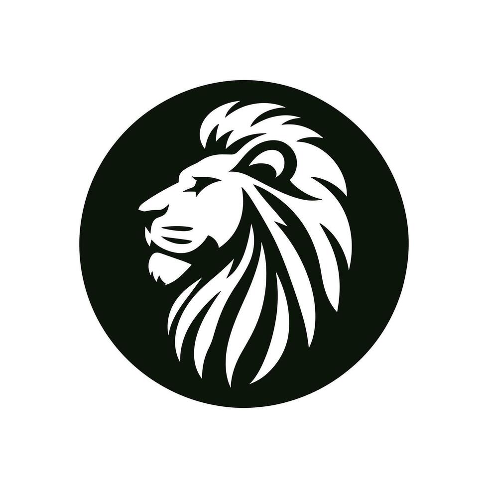 vecteur graphique de Lion affronter, logo icône sur une blanc arrière-plan, eps format