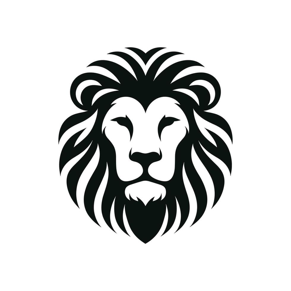 vecteur graphique de Lion affronter, logo icône sur une blanc arrière-plan, eps format