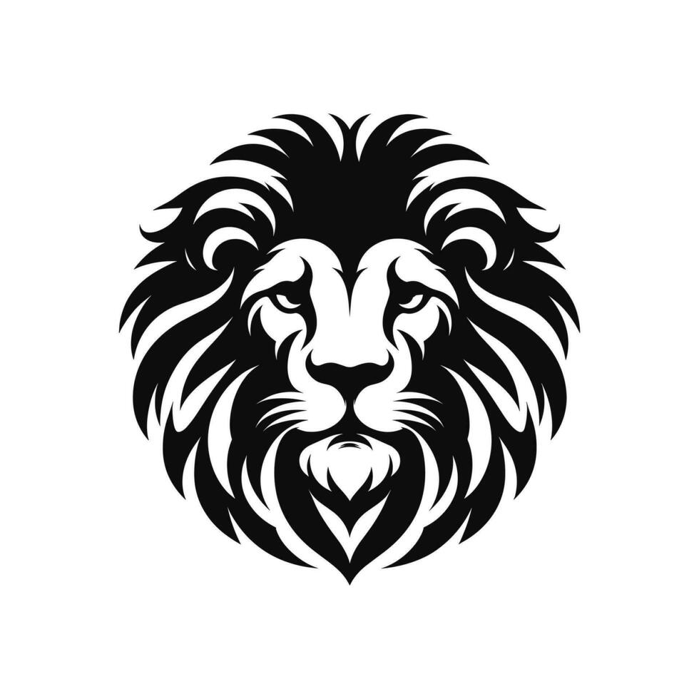 vecteur graphique de Lion affronter, logo icône sur une blanc arrière-plan, eps format