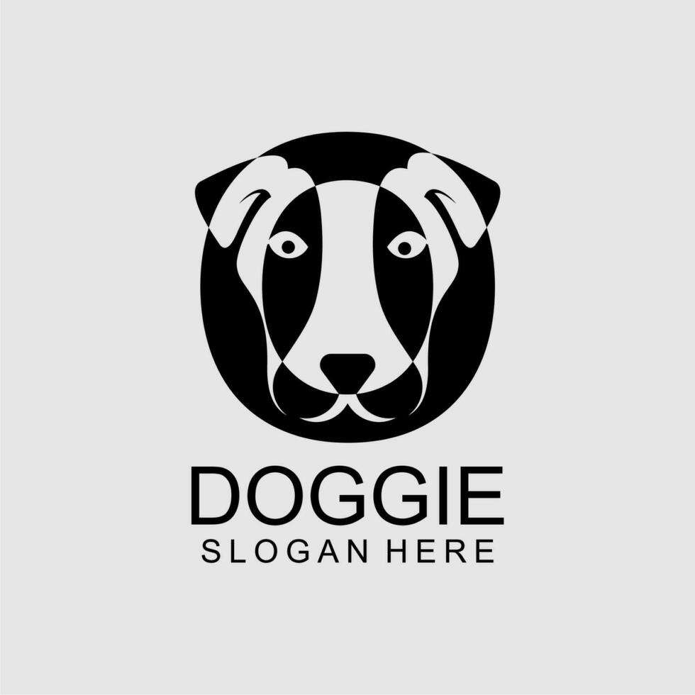 vecteur de conception de logo de chien