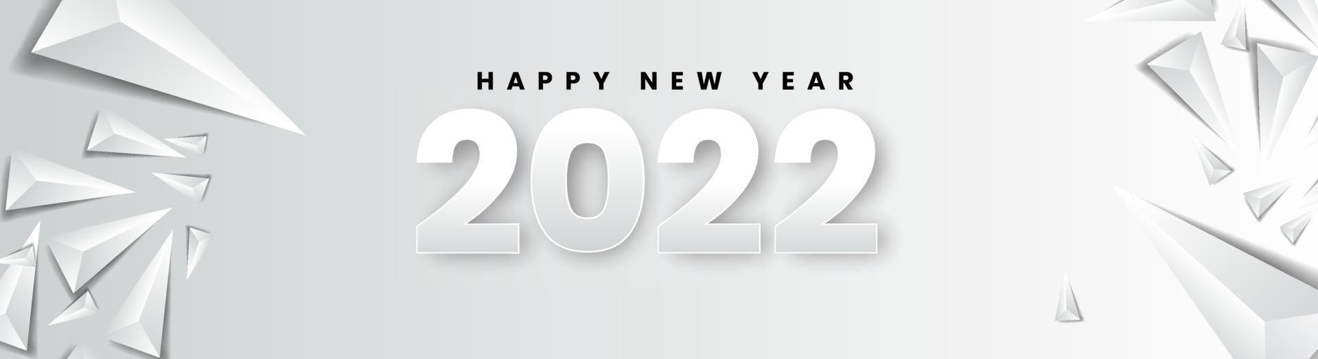 en-tête de calendrier numéro 2022 sur fond de coups de pinceau de couleur abstraite colorée. joyeux fond coloré du nouvel an 2022. vecteur