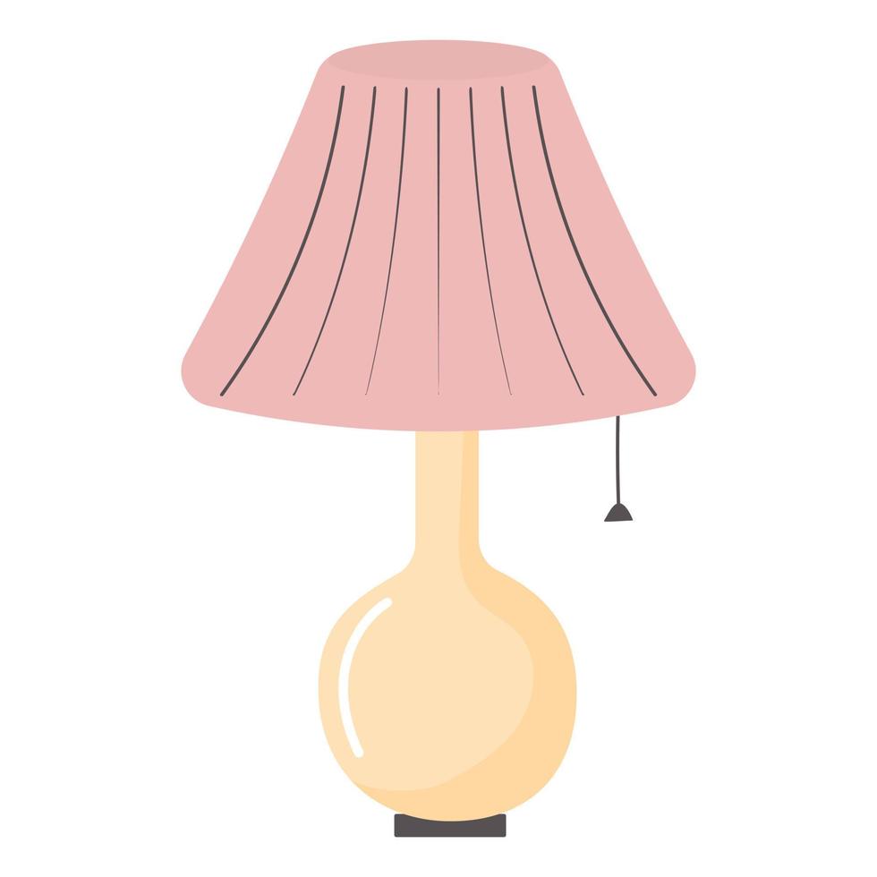 lampe de table de nuit. illustration vectorielle. vecteur