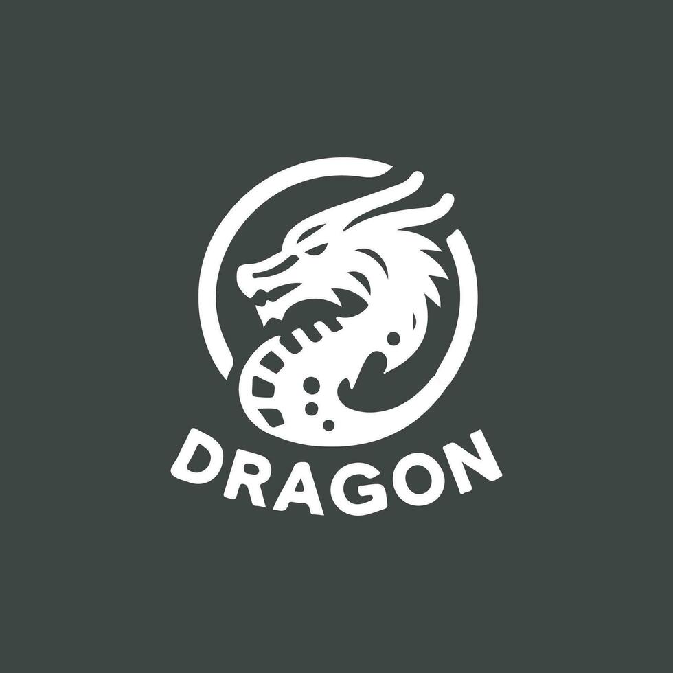 dragon vecteur icône illustration design logo modèle