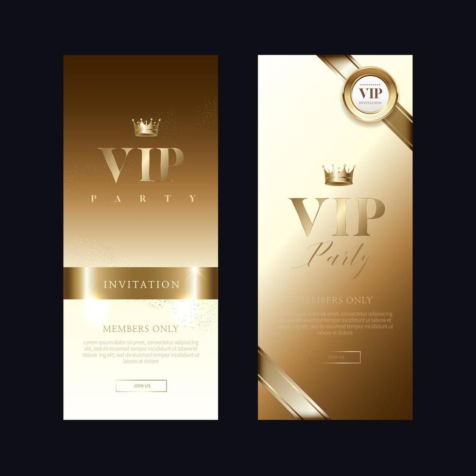 invitations vip de luxe et arrière-plans de coupon vecteur