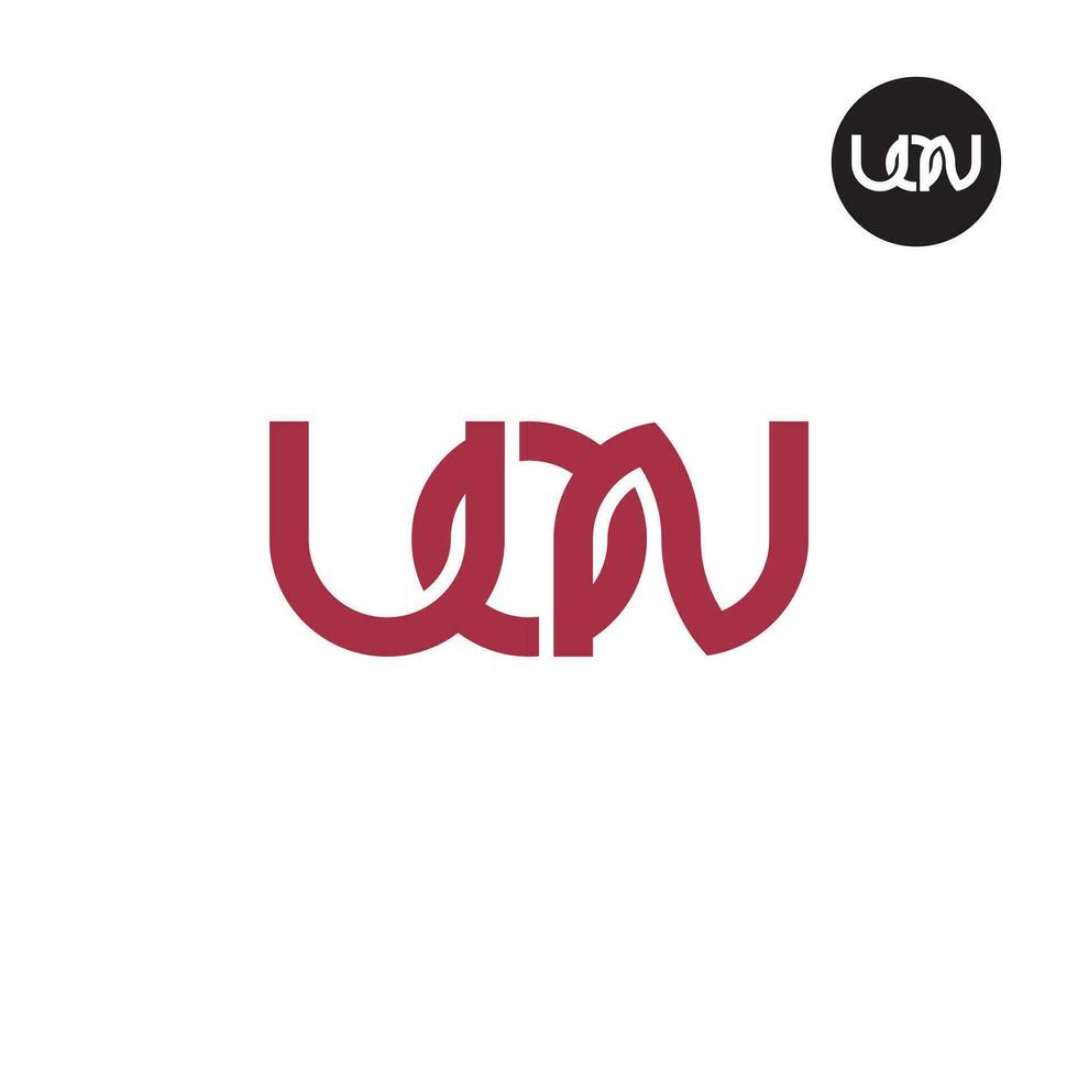 lettre uon monogramme logo conception vecteur