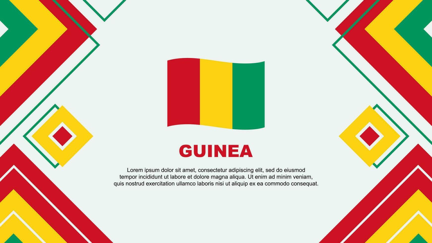 Guinée drapeau abstrait Contexte conception modèle. Guinée indépendance journée bannière fond d'écran vecteur illustration. Guinée Contexte