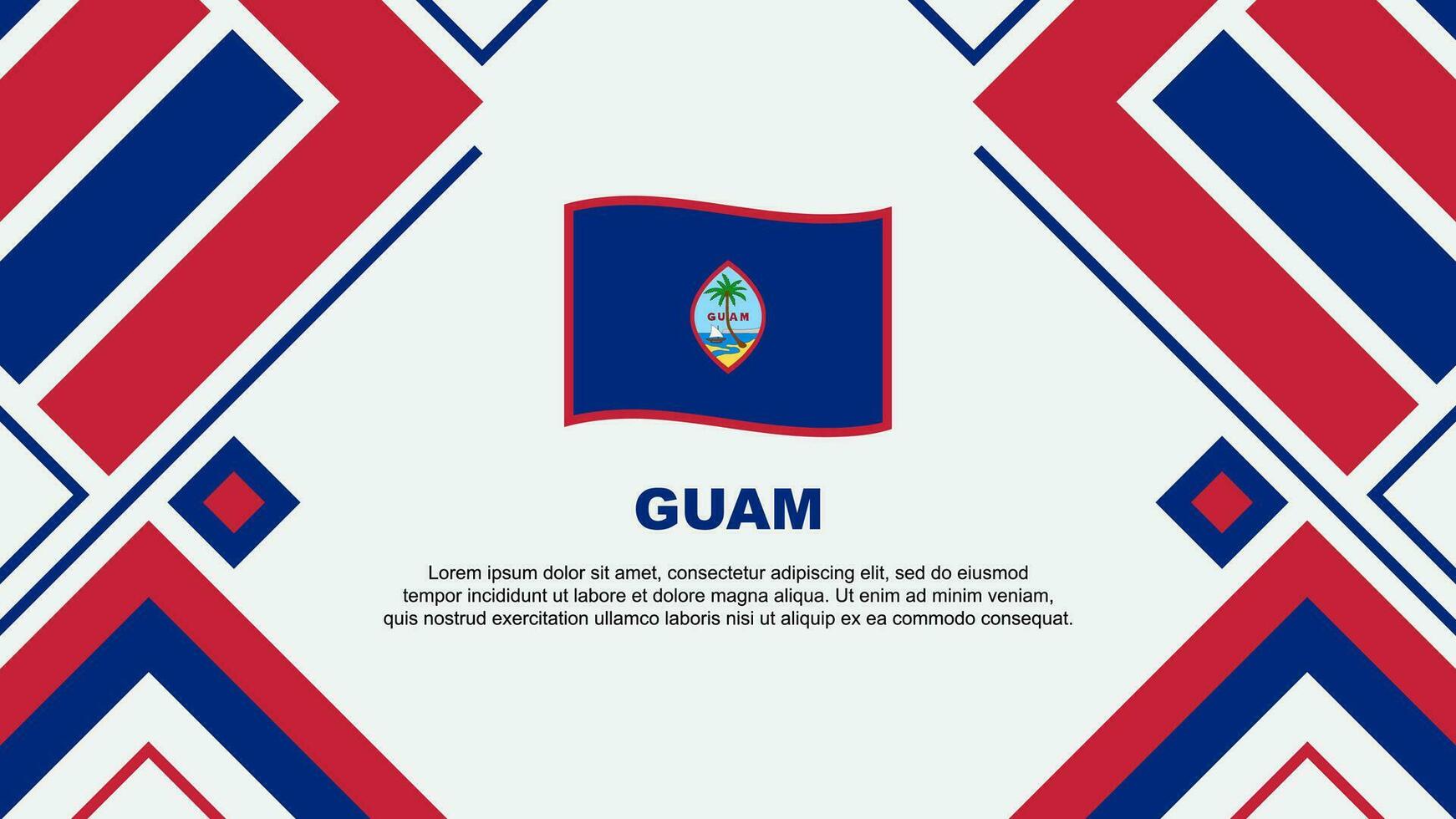 Guam drapeau abstrait Contexte conception modèle. Guam indépendance journée bannière fond d'écran vecteur illustration. Guam drapeau