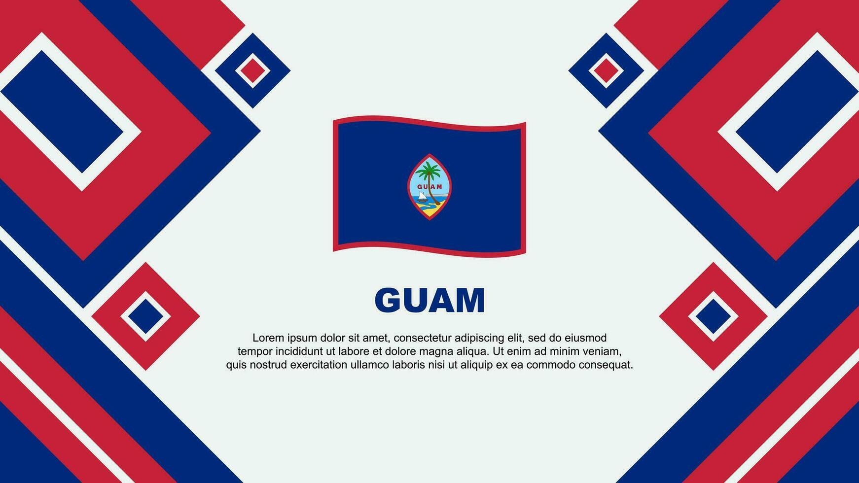 Guam drapeau abstrait Contexte conception modèle. Guam indépendance journée bannière fond d'écran vecteur illustration. Guam dessin animé