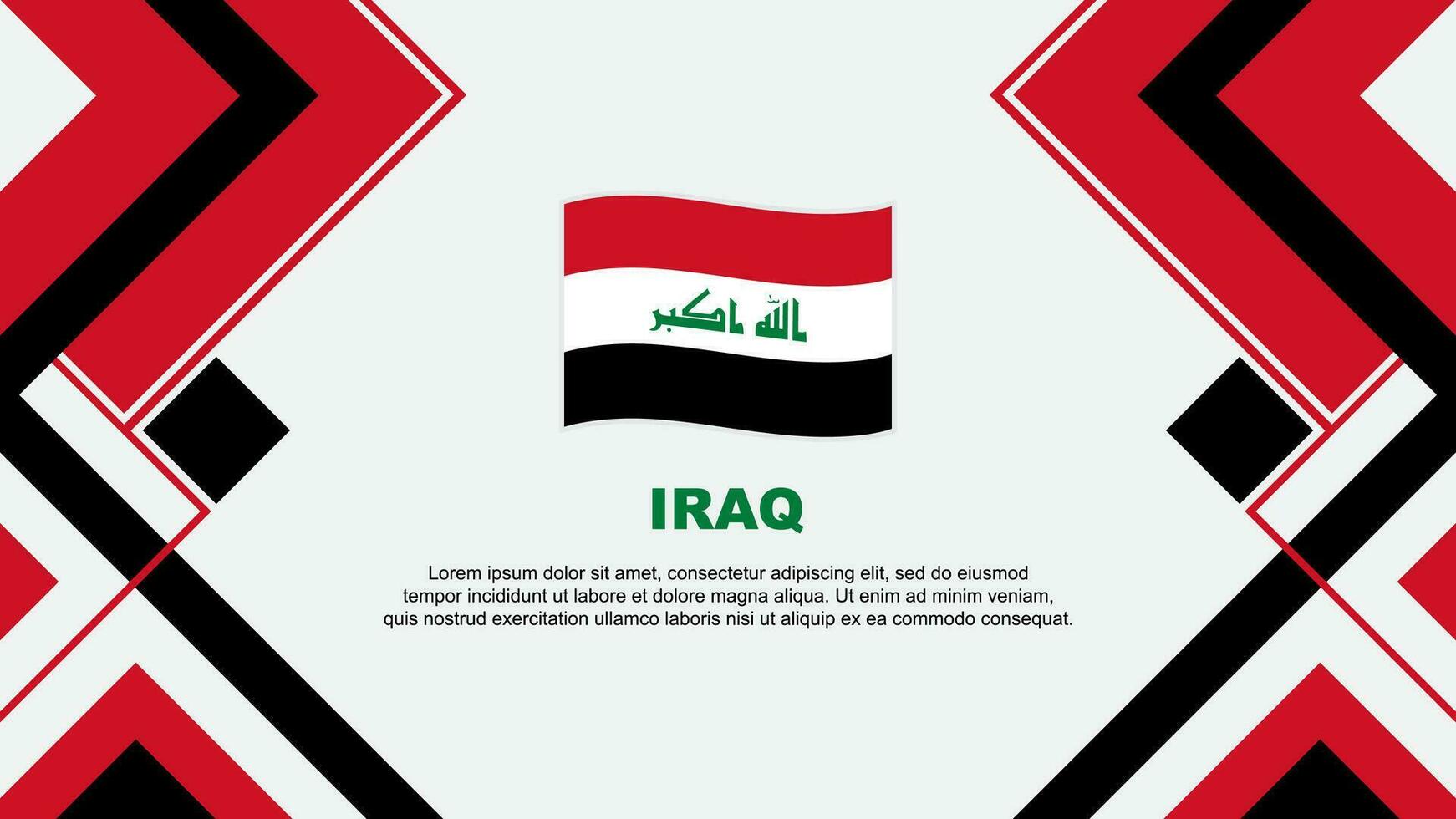 Irak drapeau abstrait Contexte conception modèle. Irak indépendance journée bannière fond d'écran vecteur illustration. Irak bannière