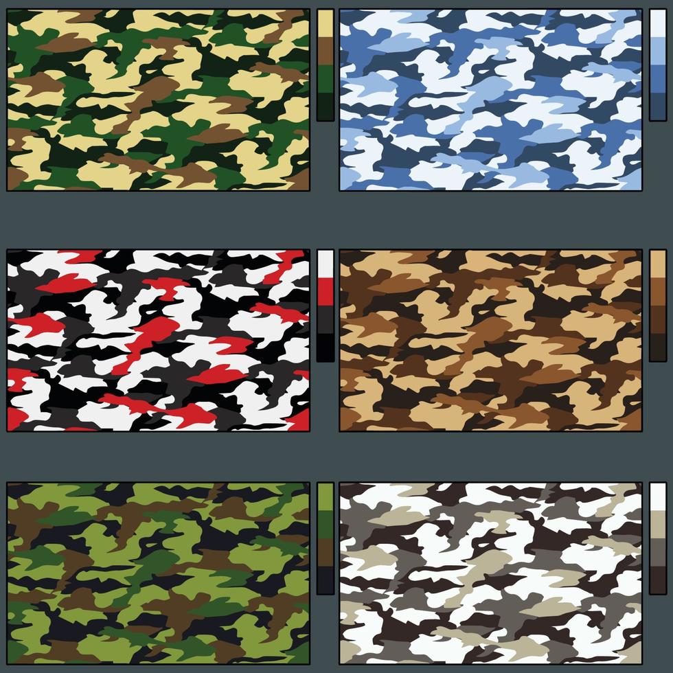 pack de camouflage de pixels vecteur