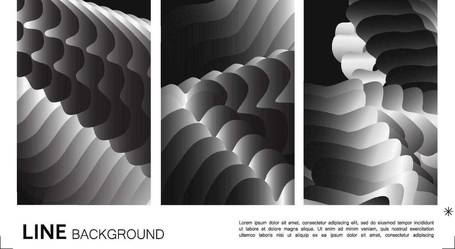 modèle abstrait pente illusion noir et blanc couleur. modèle la grille magazine. vecteur illustration. moderne et dynamique style.